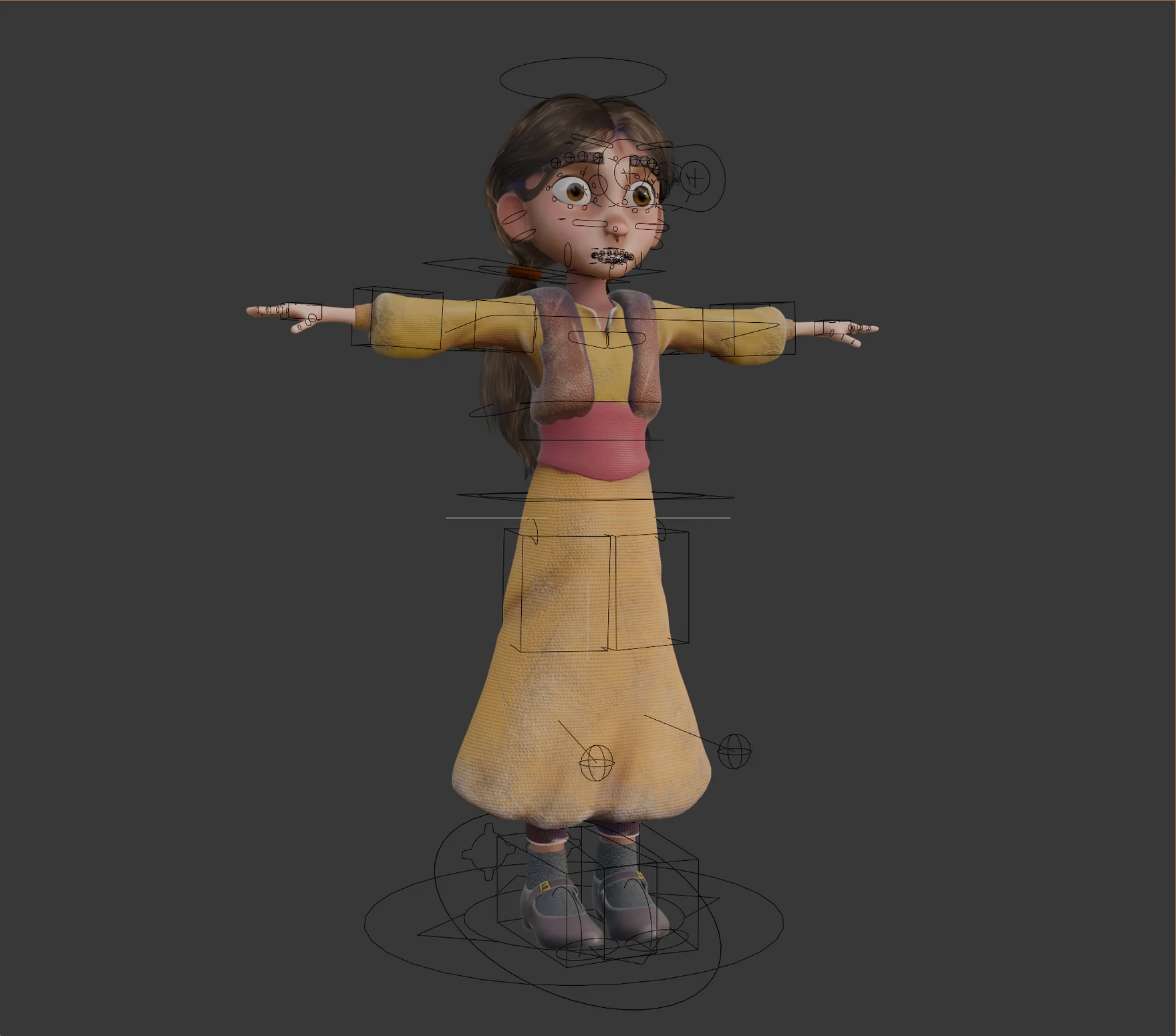 Daughter · Model with rig controls