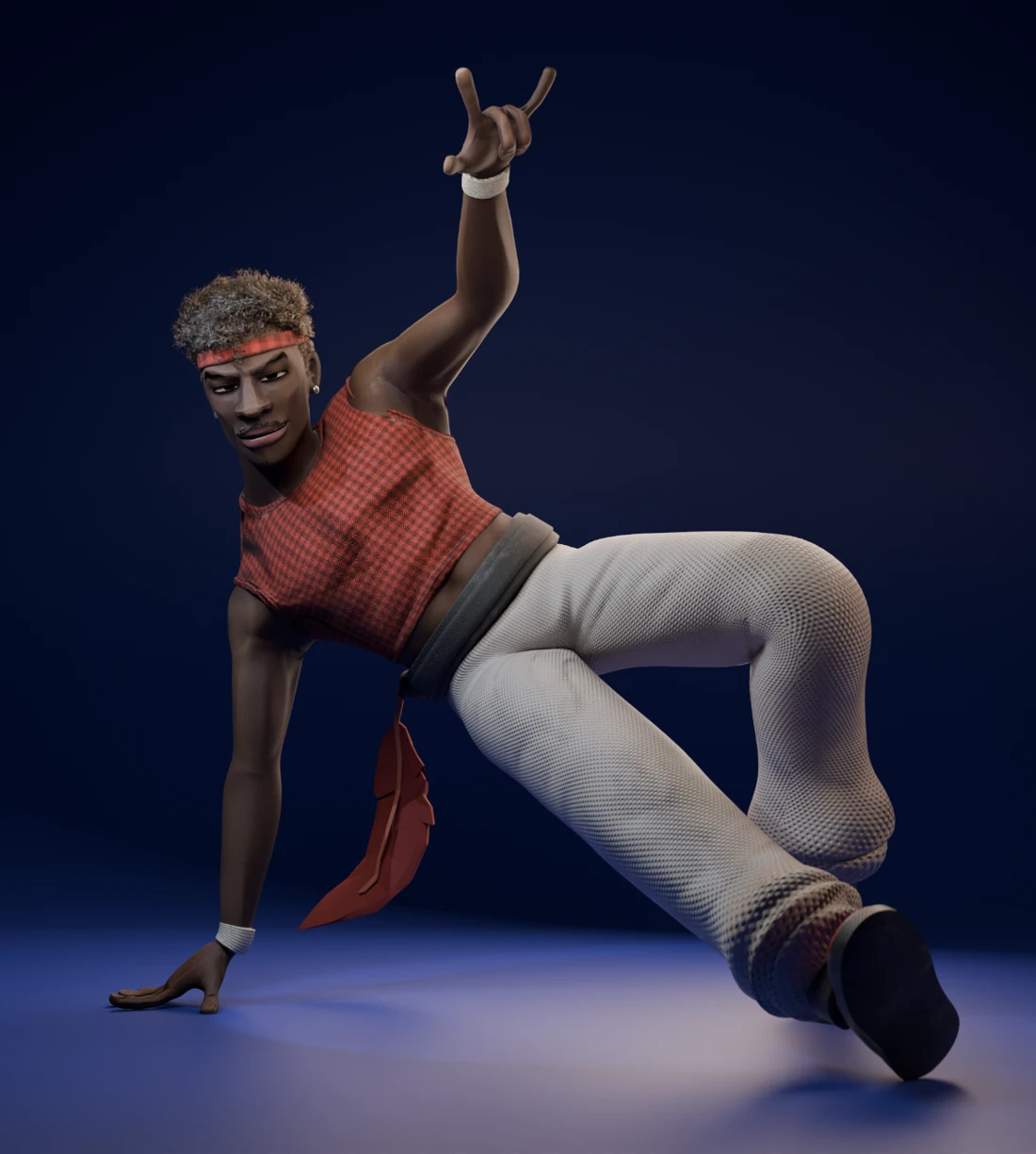 Shrimp Boogy — original posed character render